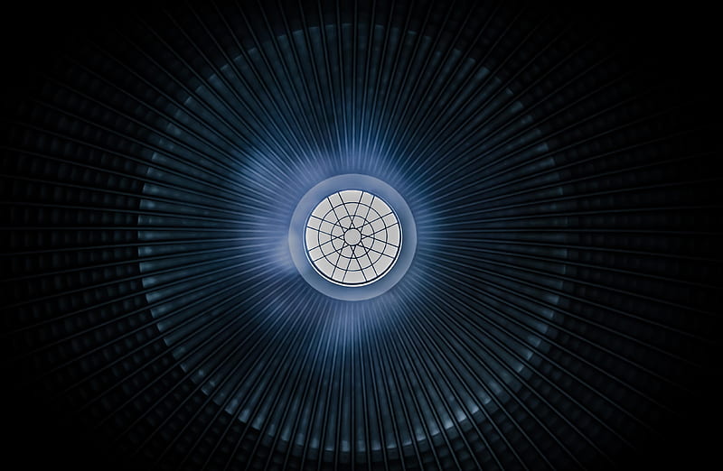 A dim shot of the dome of Saint Hedwig's Cathedral with a bright oculus, HD wallpaper