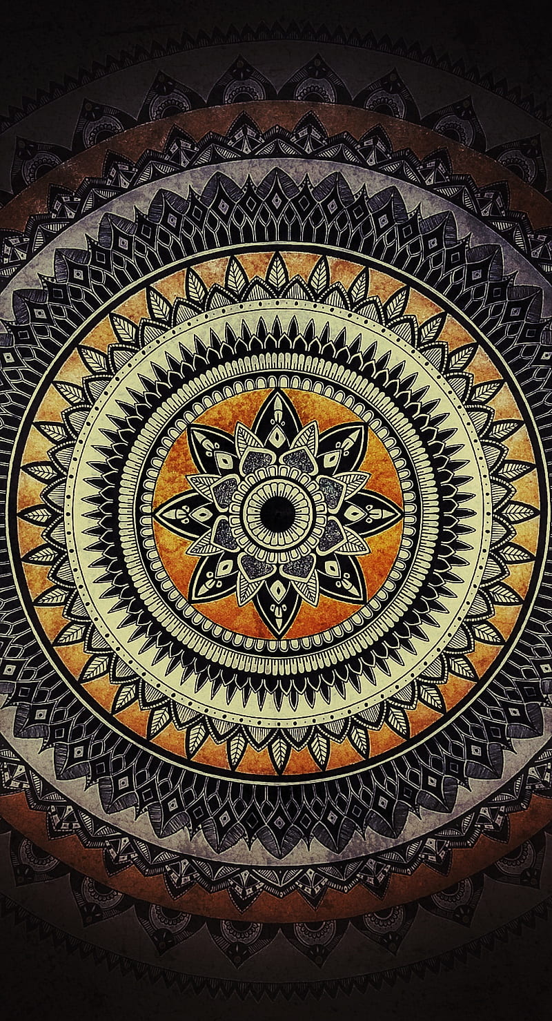 Mandala, msk, , desenho, tribal, HD phone wallpaper