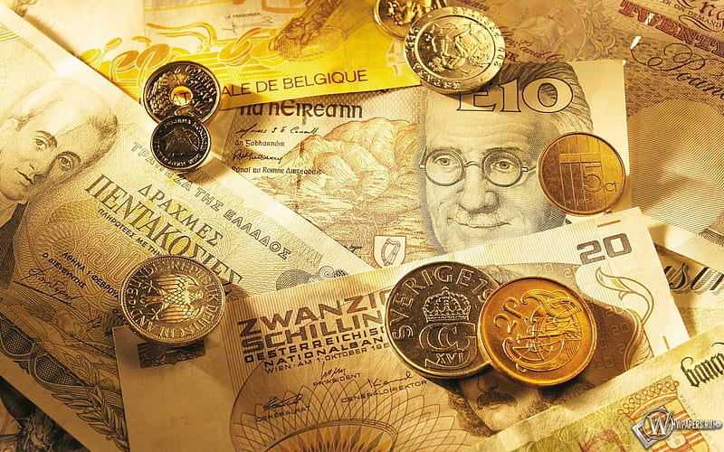 Money, coins, dollars, pesos, HD wallpaper