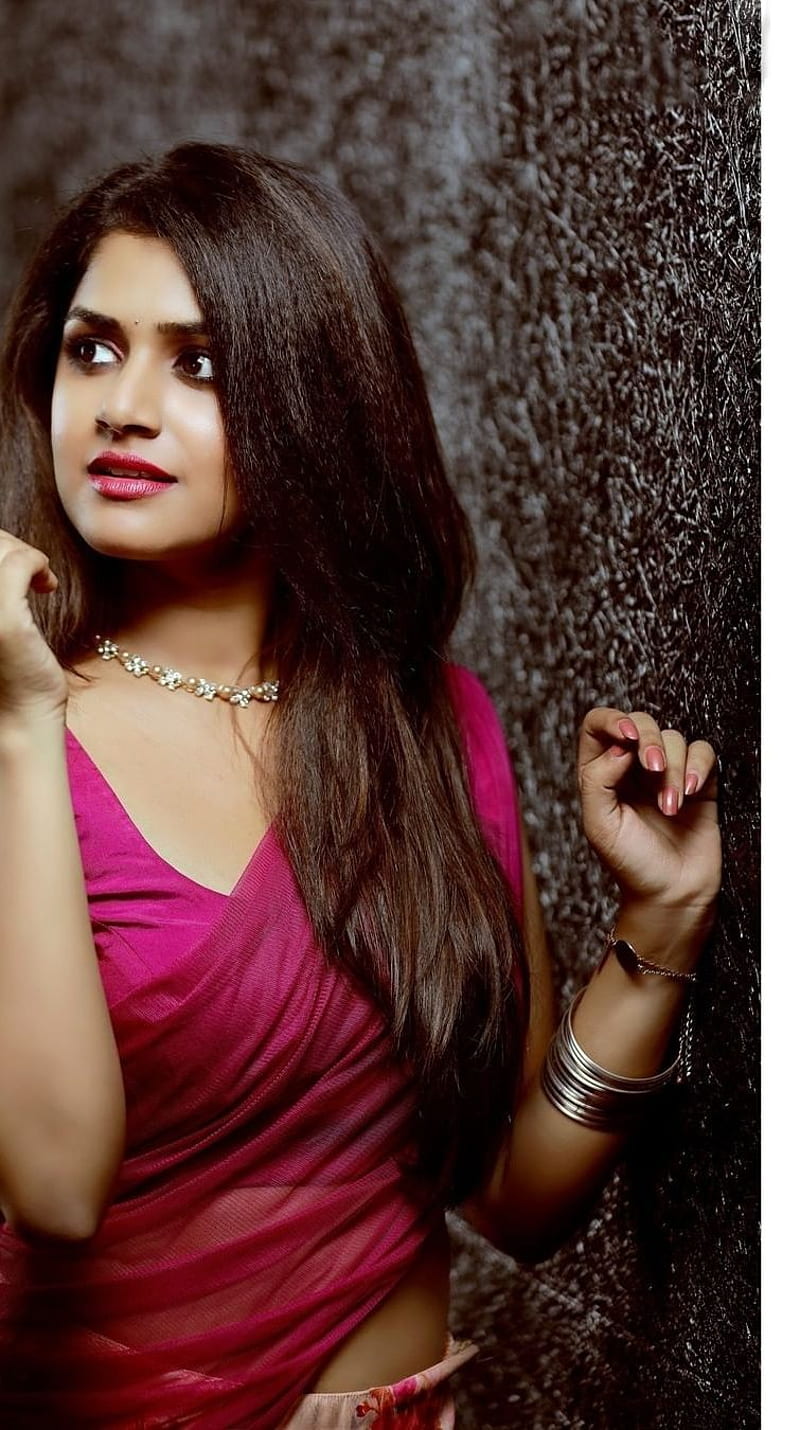 Sanjana Anand , kannda actress, saree lover, HD phone wallpaper