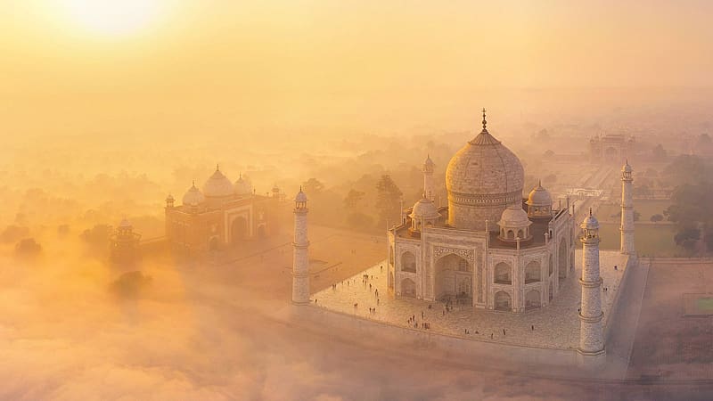 Architecture, Monuments, Taj Mahal, Building, Dome, India, HD wallpaper