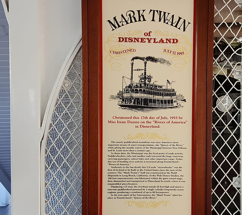 Mark Twain poster, antique, boat, chart, cruise, dca, disney, disneyland, dl, document, family, frame, frontier, frontierland, fun, info, old, red, referencce, resort, ricer, ride, steam, summer, sunny, water, wet, yellow, HD wallpaper