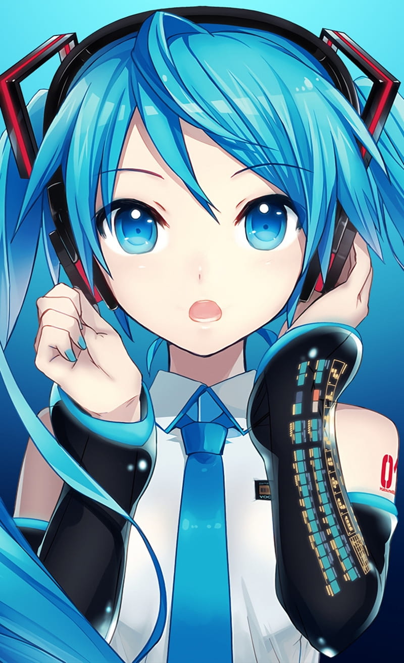 Hatsune Miku, girl, music, vocaloid, 01, polka, HD phone wallpaper | Peakpx