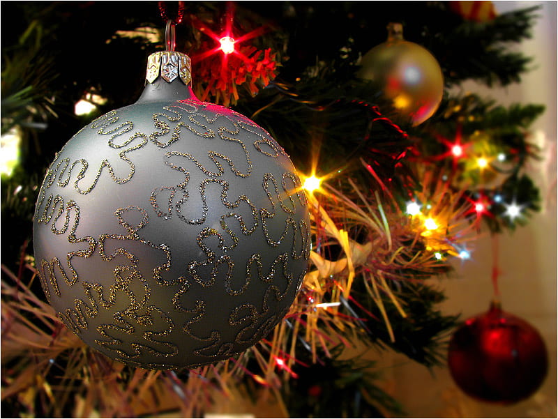 Christmas Decoration, art , christmas tree, nice, decoration, lightining, HD wallpaper