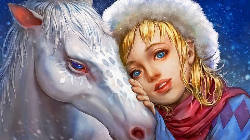 Confidant, fantasy, horse, women, tattoo, HD wallpaper