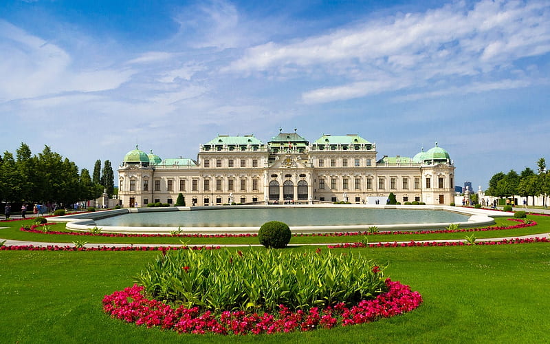 Belvedere Palace, Vienna, Austria, Belvedere, Austria, Vienna, palace, HD wallpaper