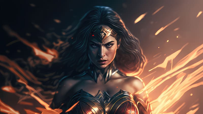 Wonder Woman Amazonian , wonder-woman, superheroes, artwork, digital-art, artist, deviantart, HD wallpaper