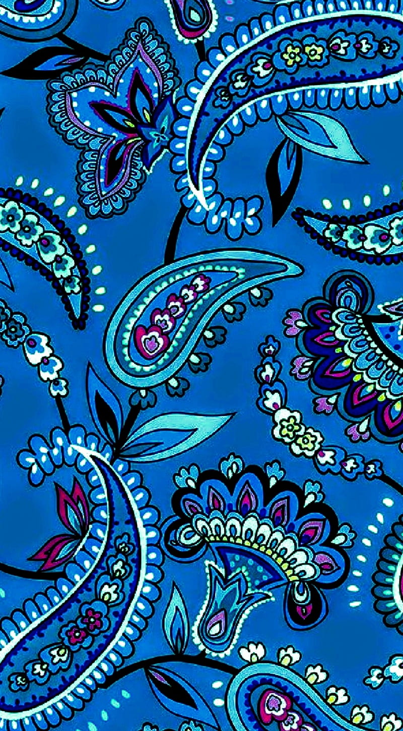 paisley Blues , art, mix, HD phone wallpaper