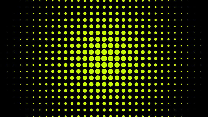 Green Circles Points Abstraction Black Background Abstract, HD wallpaper