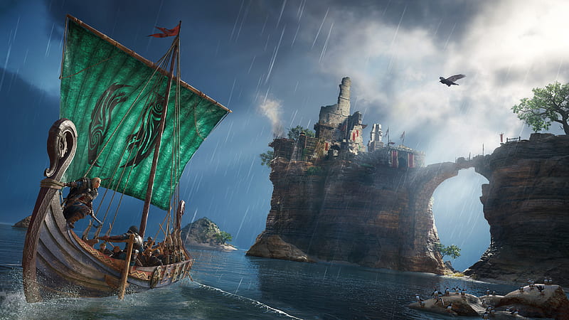 Assassins Creed Valhalla Ragnarok Battle Ship, HD wallpaper