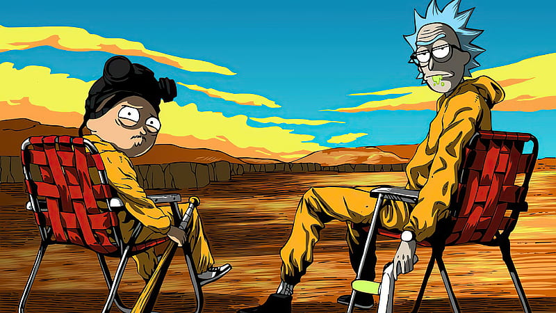 Rick And Morty Breaking Bad , rick-and-morty, breaking-bad, tv-shows, artist, artwork, digital-art, HD wallpaper