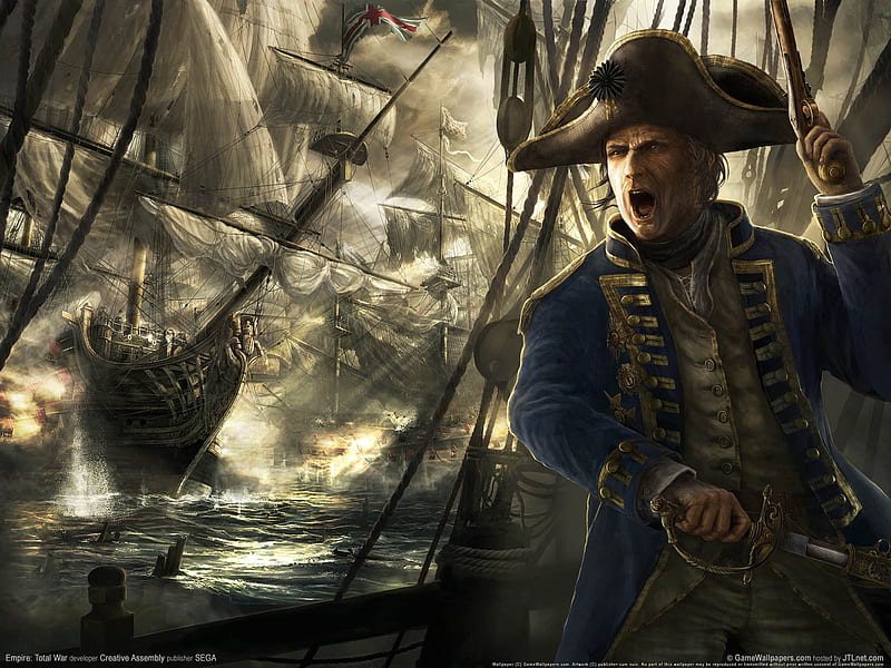 Empire Pirate, ships, actoin, guerra, video game, pirate, adventure, sea, pistols, empire-total war, empire, pc, HD wallpaper