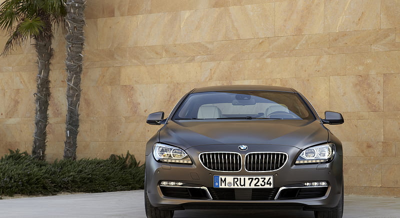 2013 BMW 6-Series Gran Coupe 640d Matte - Front, car, HD wallpaper | Peakpx