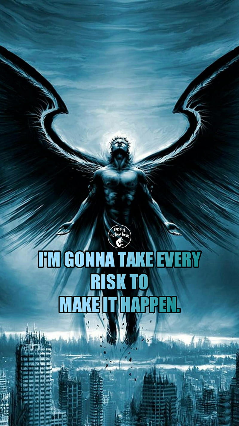 Risk, make it happen, motivational quotes, HD phone wallpaper