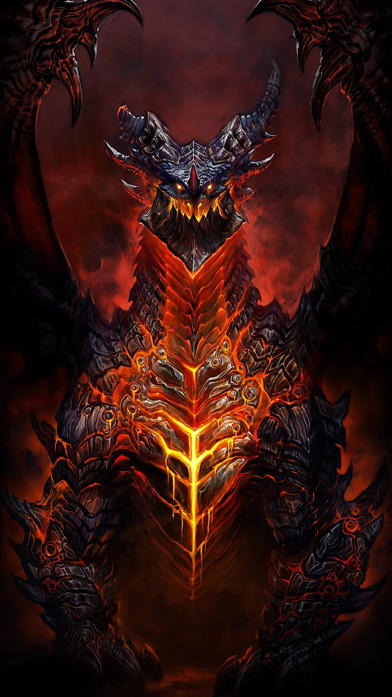 Deathwing WoW, deathwing, mmorpg, world of warcraft, wow, HD phone wallpaper