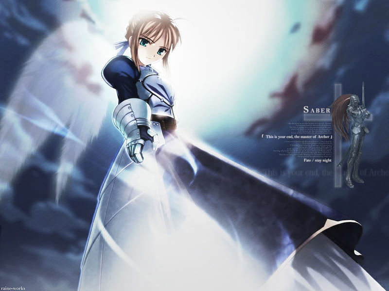 The Knight from Heaven, saber, wings, excalibur, servant, angel, game ...