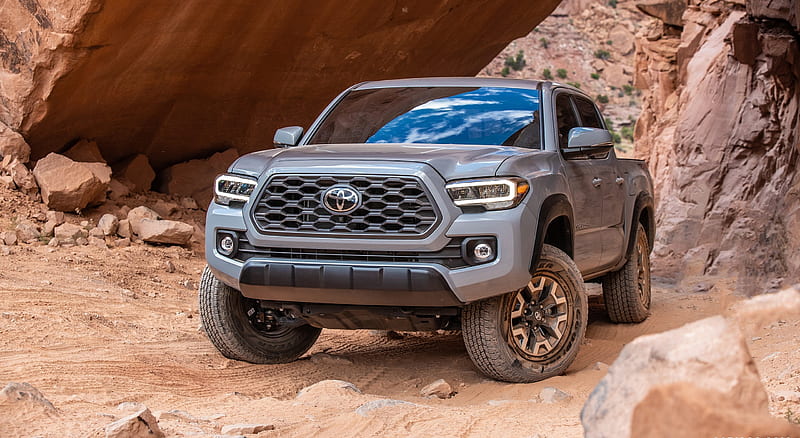 2020 Toyota Tacoma TRD Off-Road (Color: Cement) - Front , car, HD wallpaper