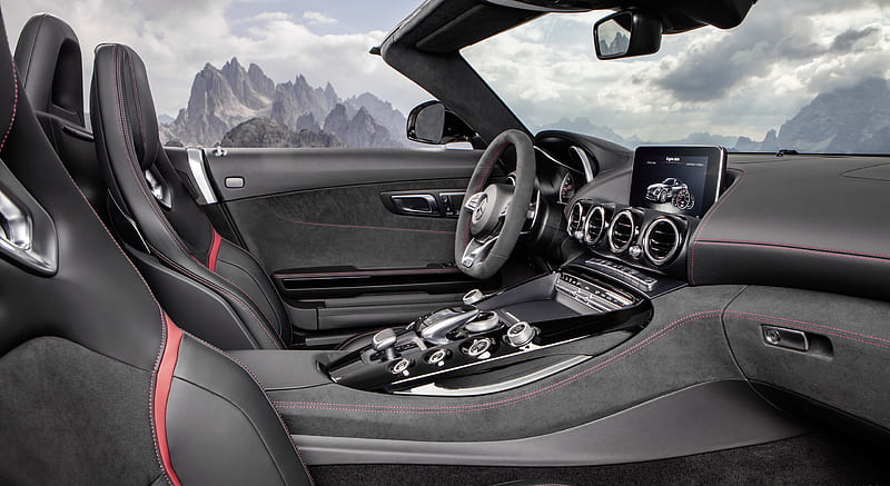 2018 Mercedes-AMG GT Roadster - Nappa Leather Exclusive Black/Red Pepper Interior , car, HD wallpaper