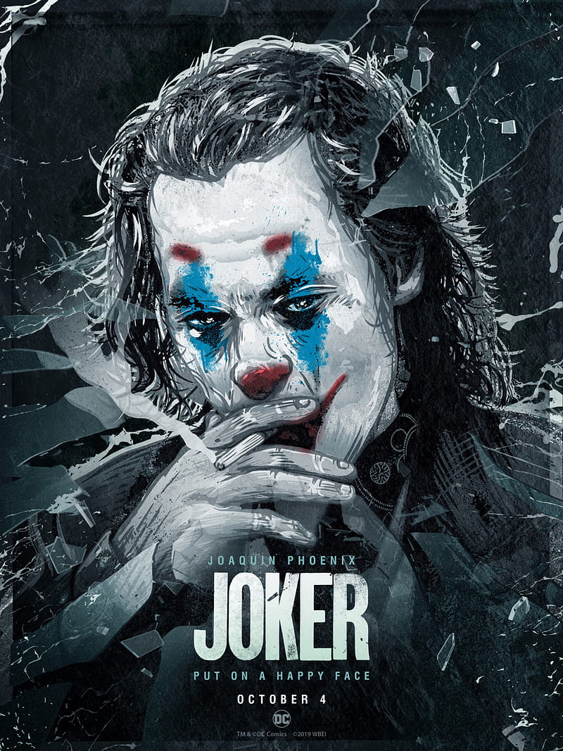 Joker, joker 2019, joker art, joker illustration, joker painting, joker, HD phone wallpaper