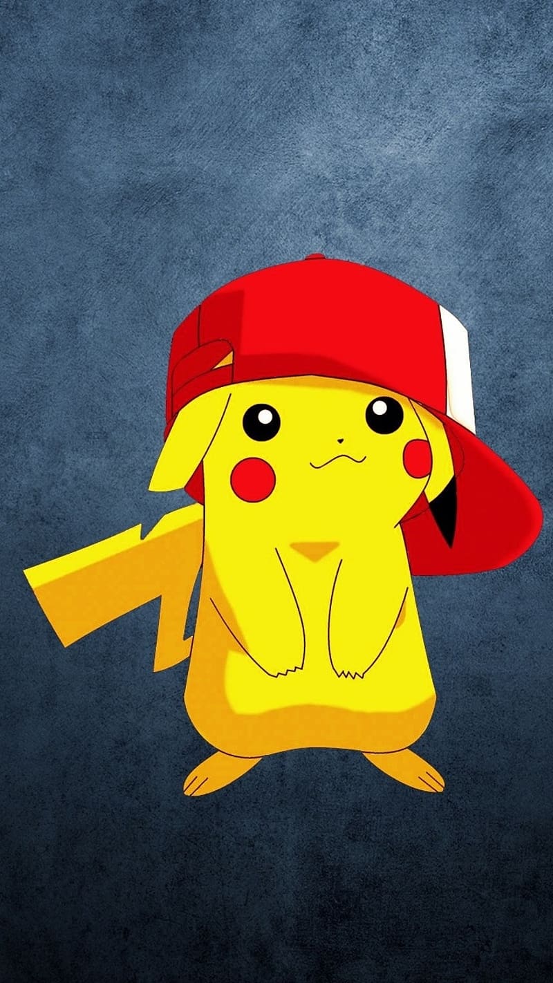 Pikachu , Red Cap, cartoon, pokemon, HD phone wallpaper
