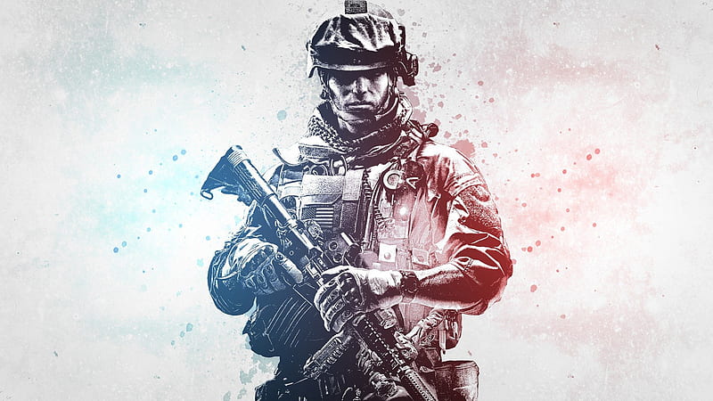 Soldier, rifle, games, marine, gun, corps, usa, assault, HD wallpaper