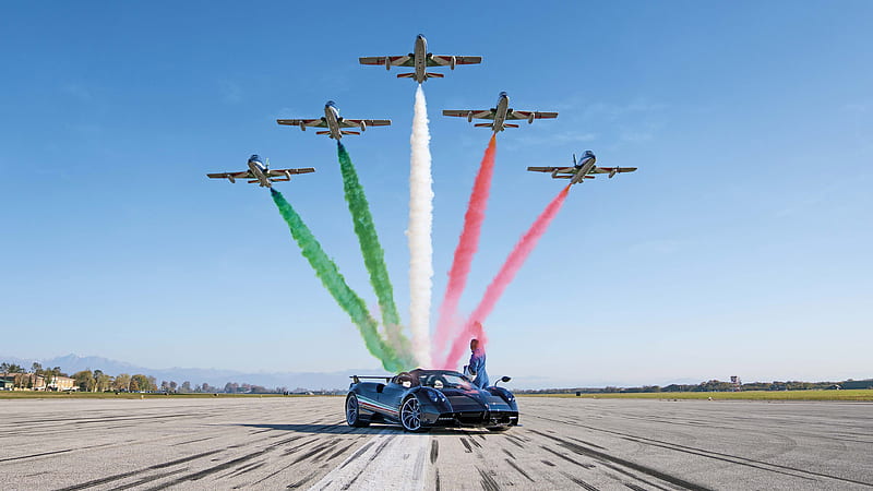 Pagani, Pagani Huayra, Air Show, Blue Car, Car, Sport Car, Supercar, HD wallpaper