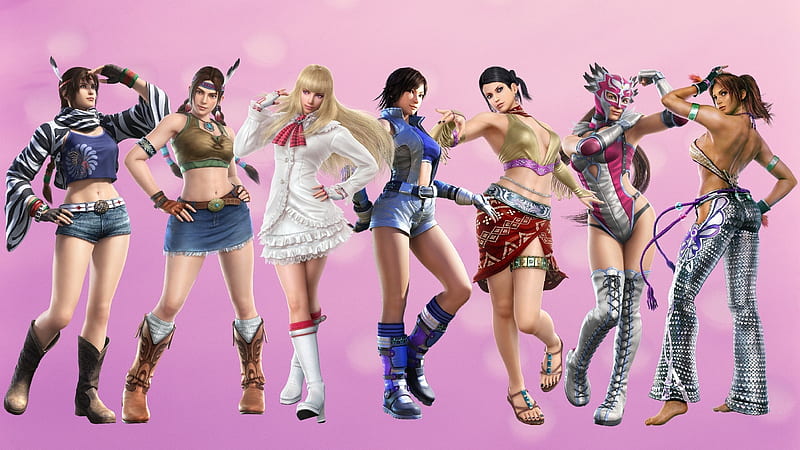 Tekken girls, fantasy, tekken, girl, game, pink, HD wallpaper