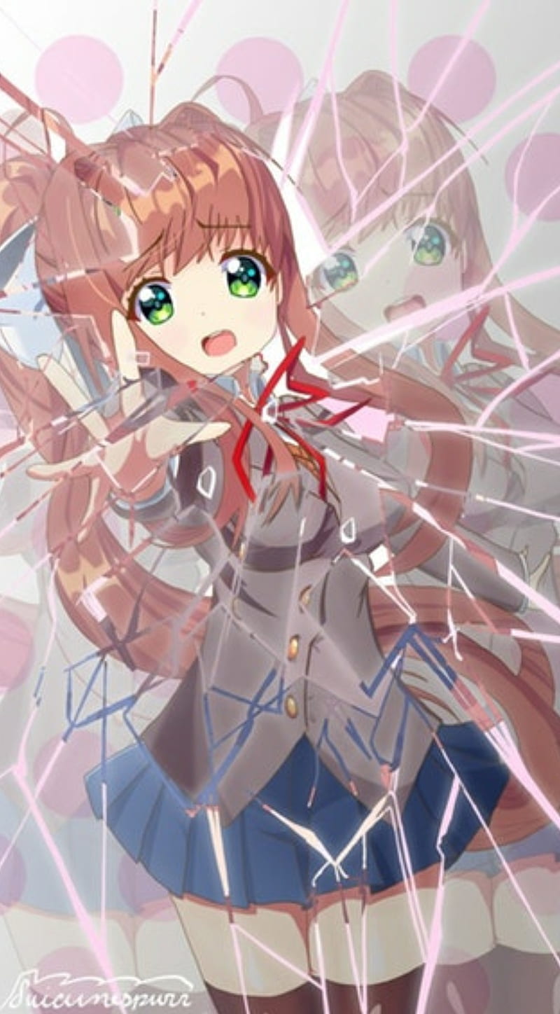 Monika ddlc phone background | Literature club, Cloud phone, Anime