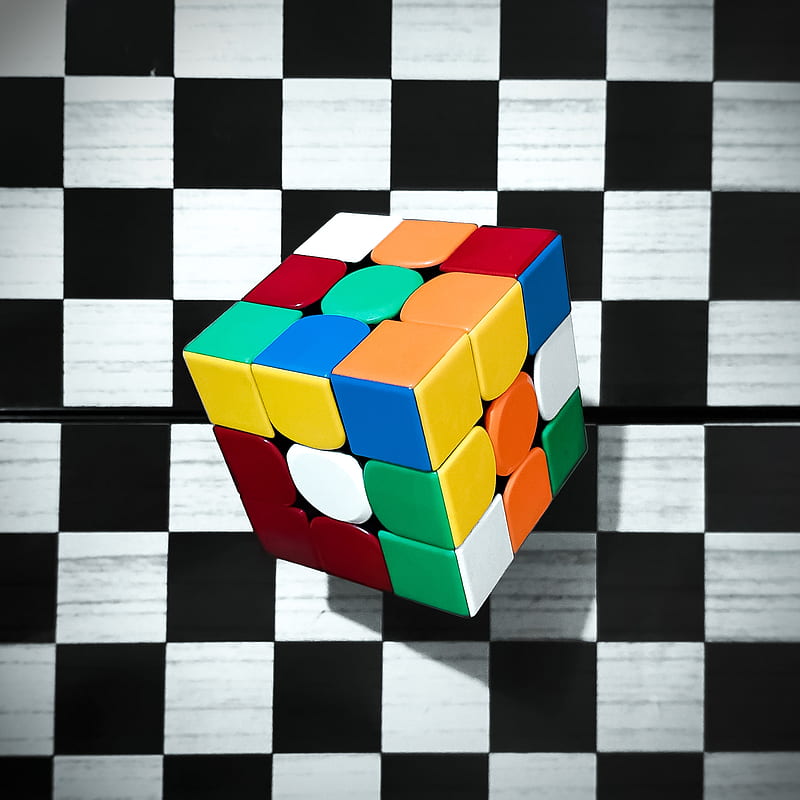 Cubo Rubik Ajedrez, ajedrez, chees, cube, cubo, rubik, HD phone wallpaper