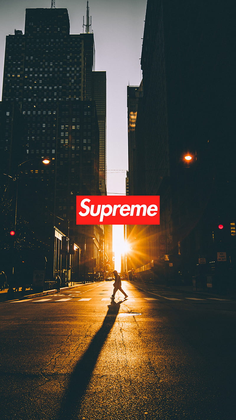 Supreme City, afternoon, crossing, new york, nyc, sun, HD phone wallpaper