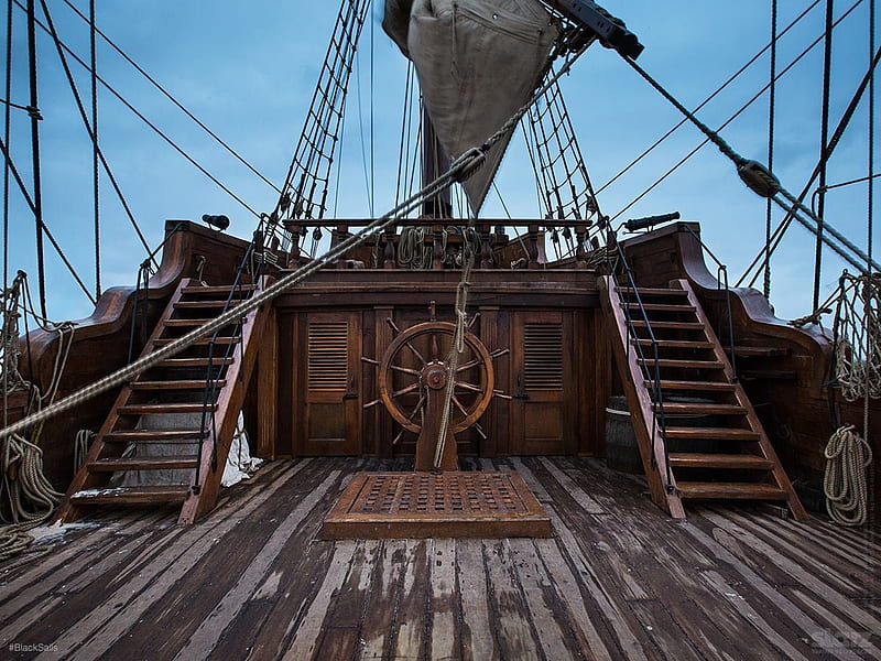 Pirate Ship, marine, ship, wood, pirate, HD wallpaper