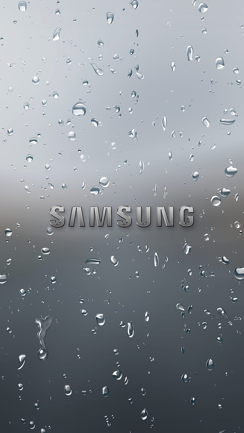 SAMSUNG Raindrop, 2017, drop, edge, galaxy, logo, s5, s6, s7, water, HD phone wallpaper