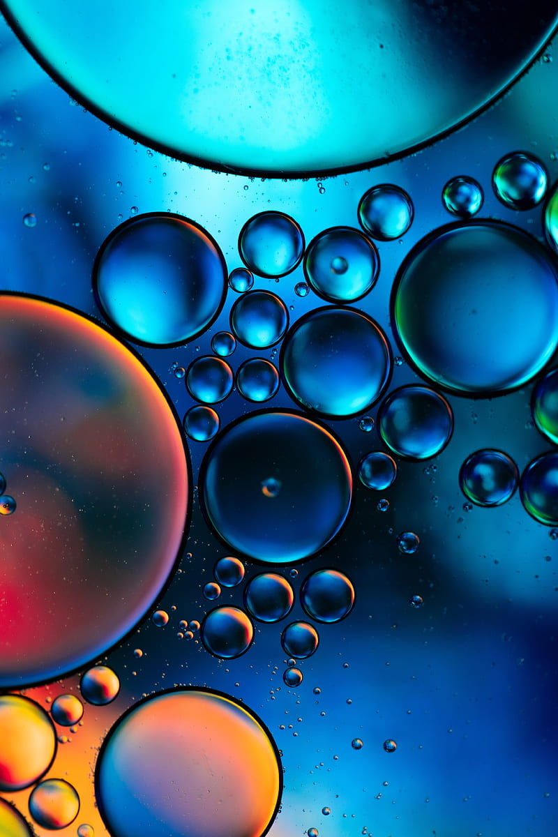 bubbles, oil, liquid, macro, HD phone wallpaper