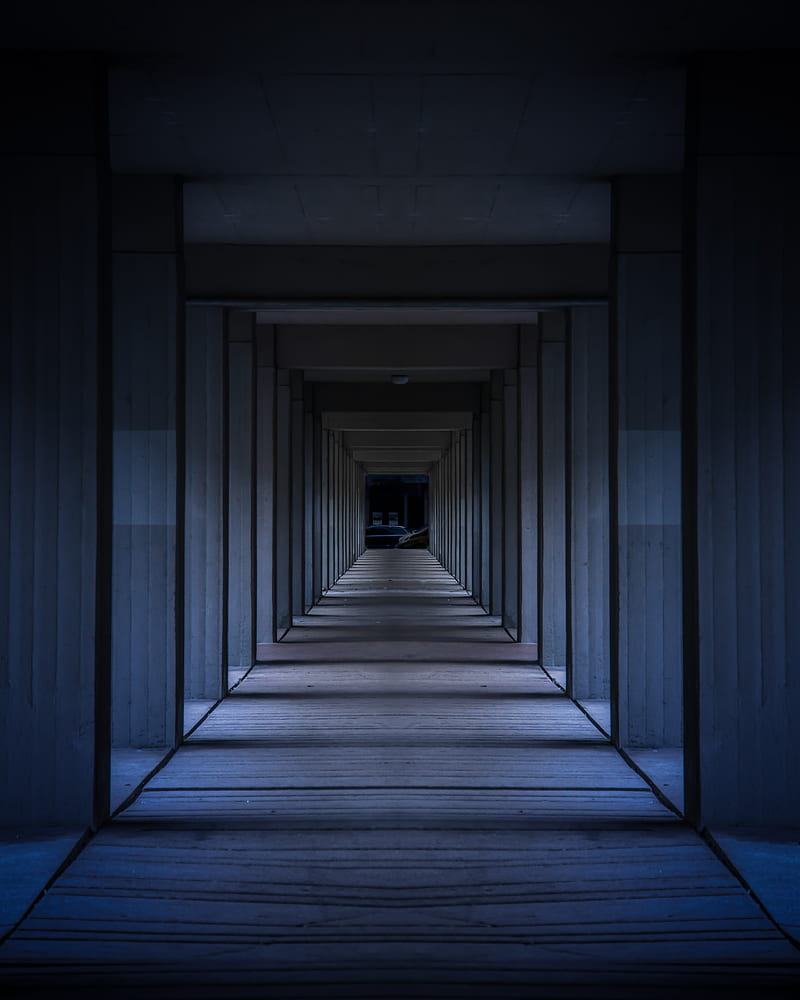 hallway, columns, mood, architecture, Others, HD phone wallpaper