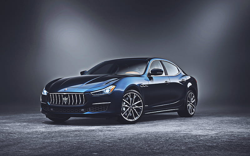 2019 Maserati Ghibli studio, luxury cars, 2019 cars, blue Ghibli, italian cars, Maserati, R, Maserati Ghibli, HD wallpaper