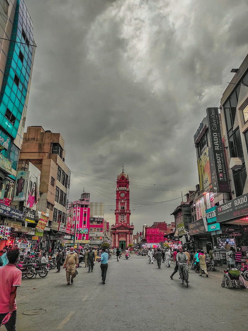 Faisalabad Lyallpur, punjab, pakistan, ghanta ghar, clock tower, HD phone wallpaper