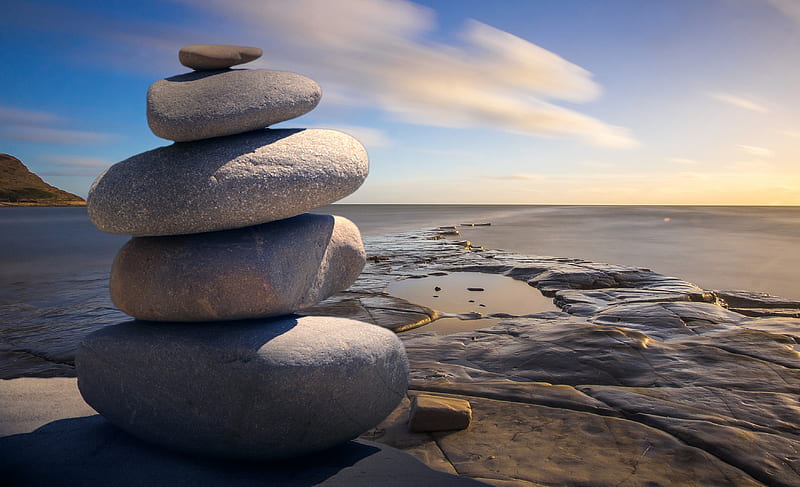 Stacked of Stones Outdoors, HD wallpaper