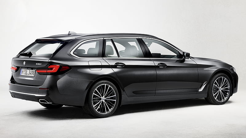 BMW, BMW 530i Touring M Performance, Black Car, Car, Luxury Car, Station Wagon, HD wallpaper