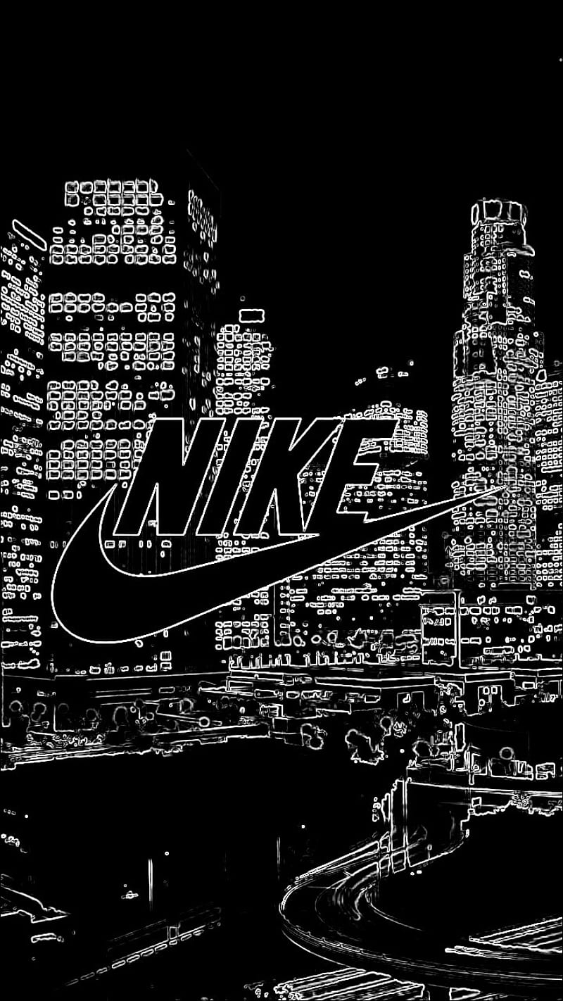NikeBlack, logo, monstruo, HD phone wallpaper