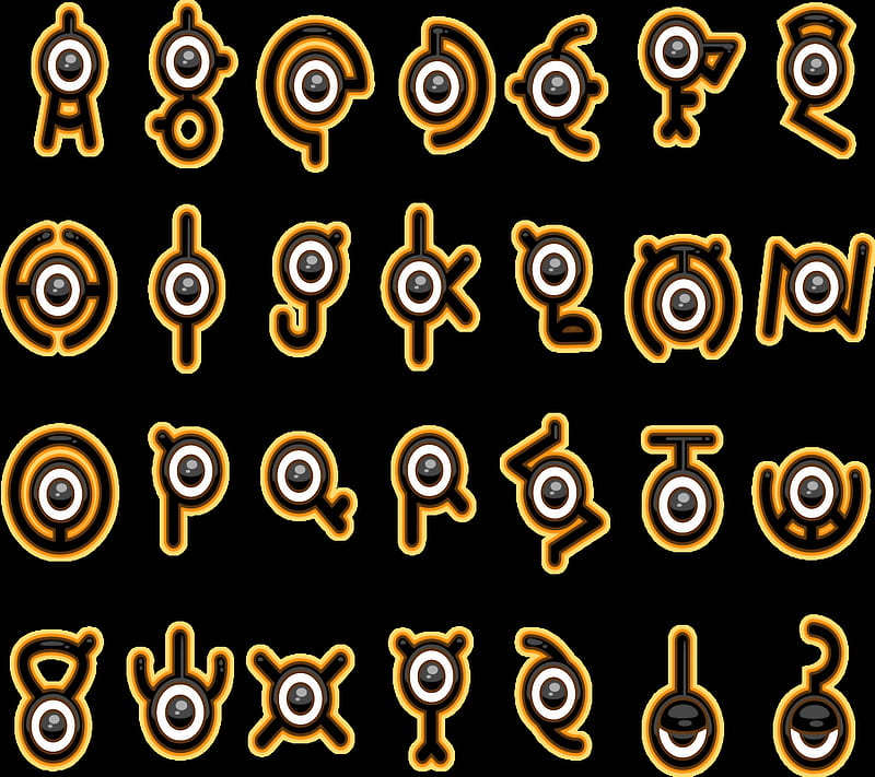 unown alphabet  Unown alphabet, Pokemon tattoo, Pokemon