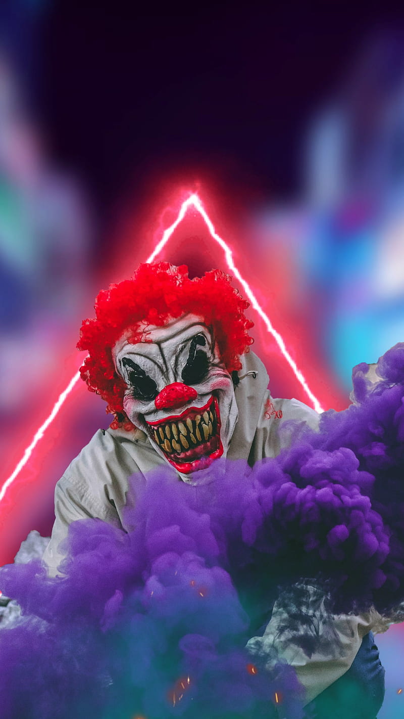 Smiling Joker Mask Photoshoot