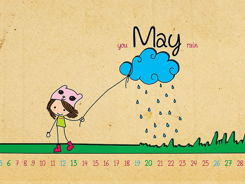 you may rain-May 2012 calendar, HD wallpaper
