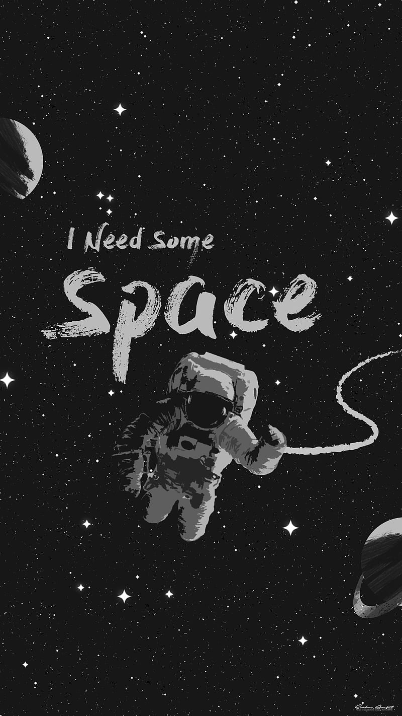 Need Space, astronaut, broken, heartbreak, pain, planet, wall, HD phone wallpaper