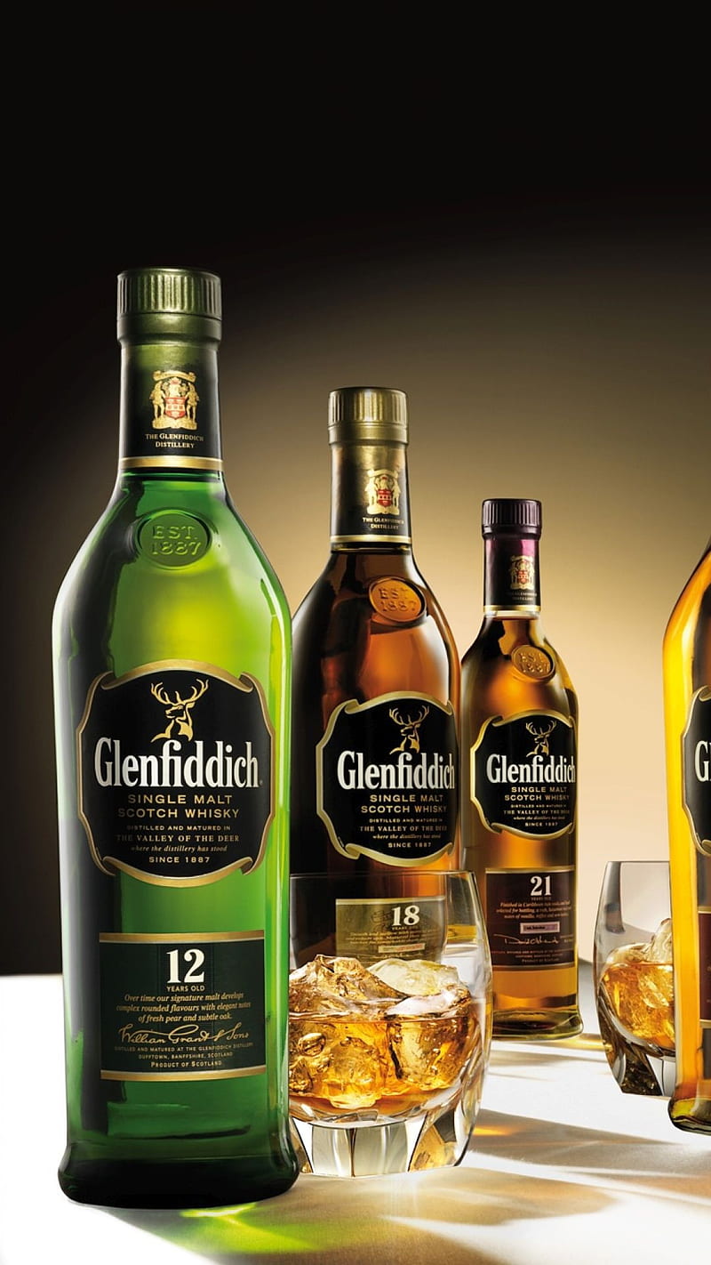 Glenfiddich Scotch, scotch whisky, single malt, HD phone wallpaper