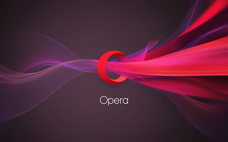 Opera, logo, web browser, creative, HD wallpaper