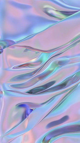 Free: Aesthetic holographic phone wallpaper, iridescent