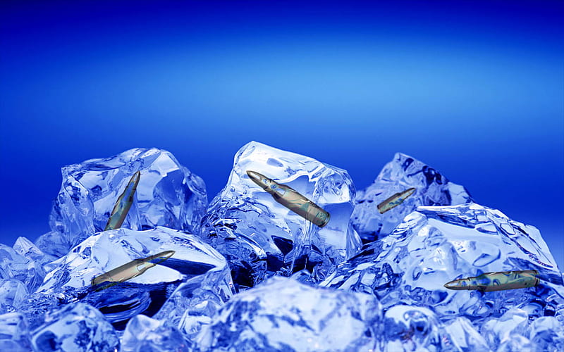 Ice Bullets, icee, ice, bullets, blue, HD wallpaper