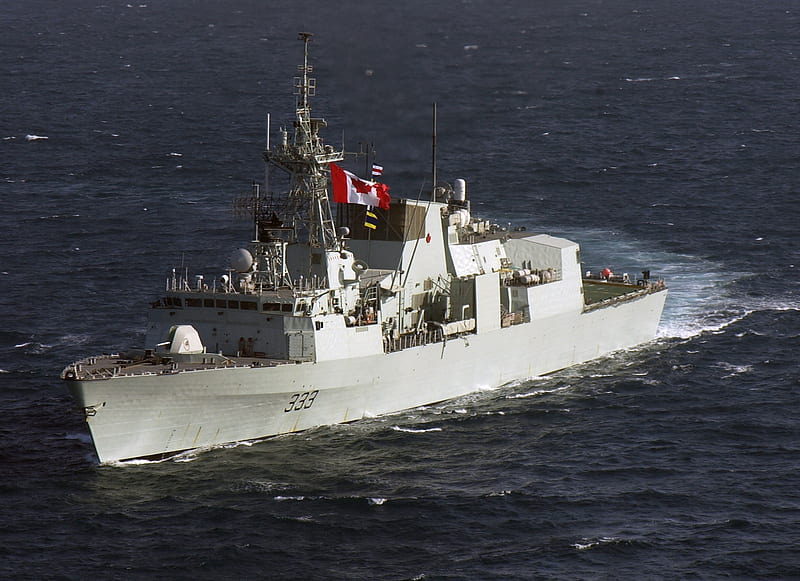 Frigate HMCS Toronto, halifax, ocean, hmcs, sea, frigate, toronto, canadian, missile, warship, canada, HD wallpaper