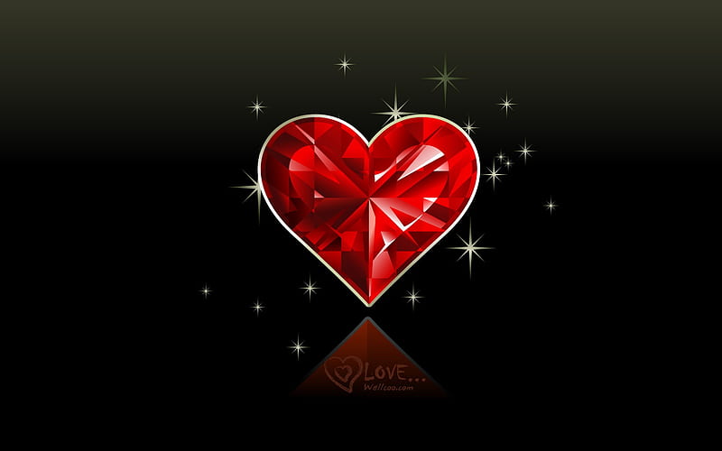 Red Heart - Valentines Day heart-shaped design 01, HD wallpaper