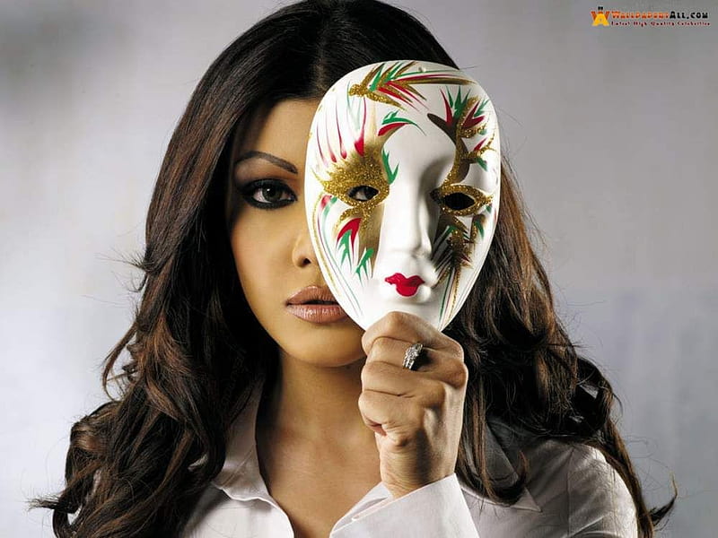Mask-Girl-Koena-Mitra, cool, girl, koena-mitra, mask, HD wallpaper